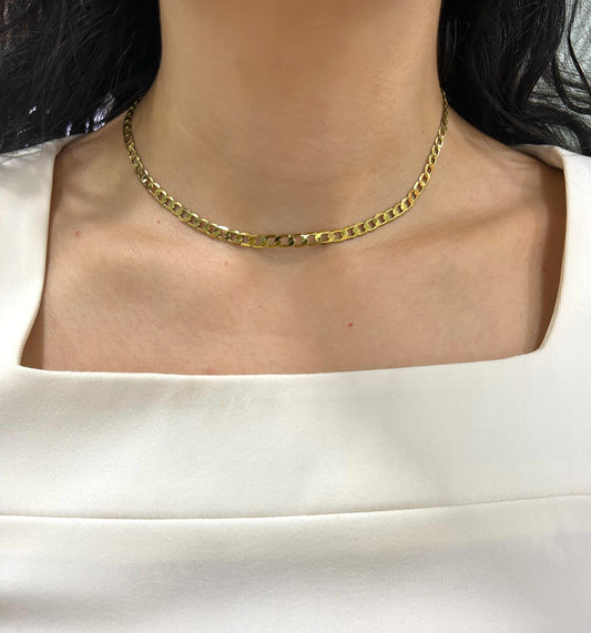 Cadena choker barbada